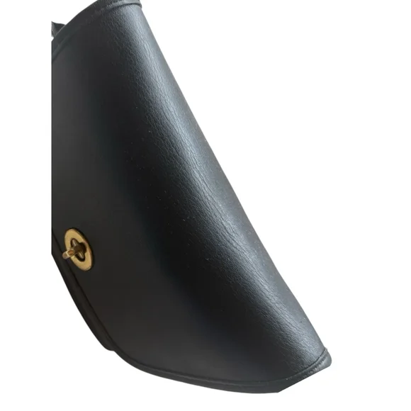 Vintage Coach The Quincey 9919 Crossbody Purse Bag Black Leather Made in USA - Picture 11 of 15